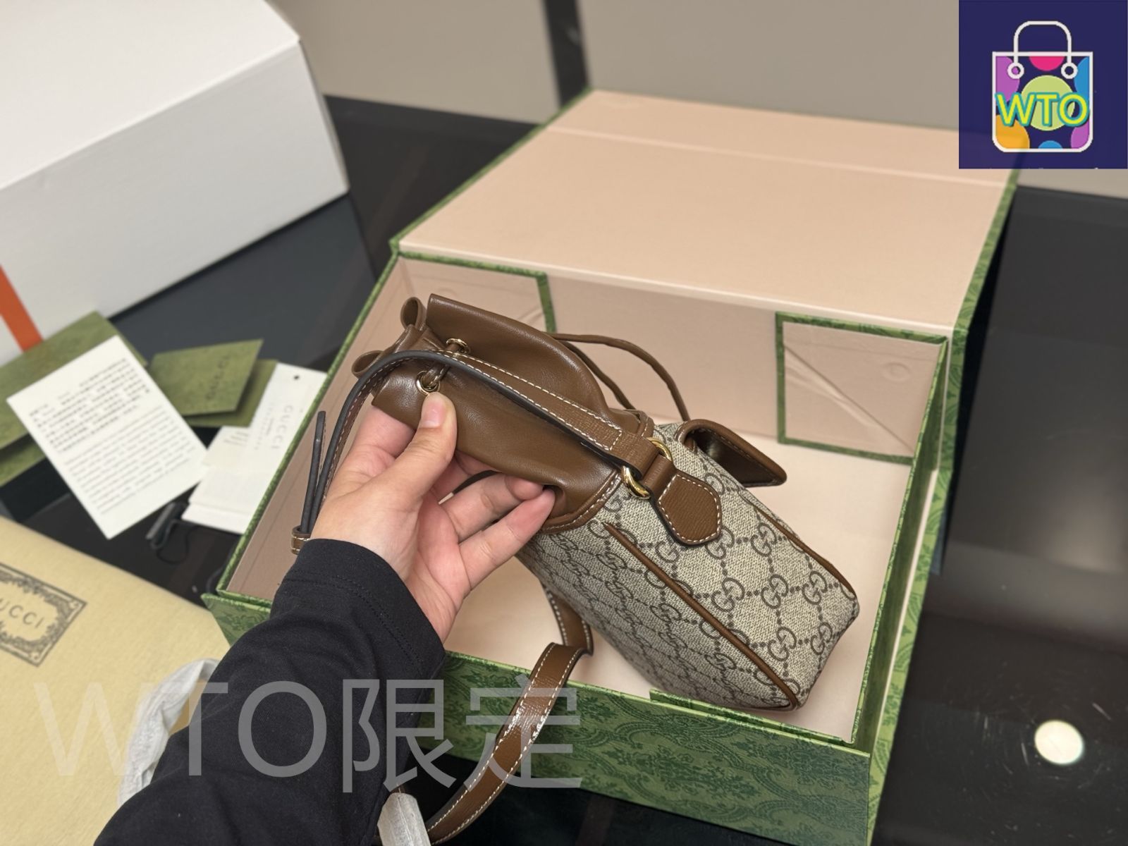 今日特価】Gucci Horsebit 1955 ミニバケットバッグ 12×23cm-WTO