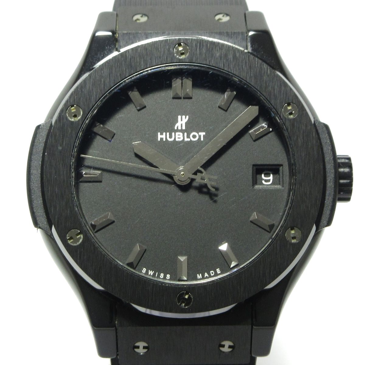 HUBLOT(ウブロ) 腕時計 クラシックフュージョン ブラックマジック 581.CM.1171.RX レディース セラミック/ラバーベルト 黒 -  メルカリ