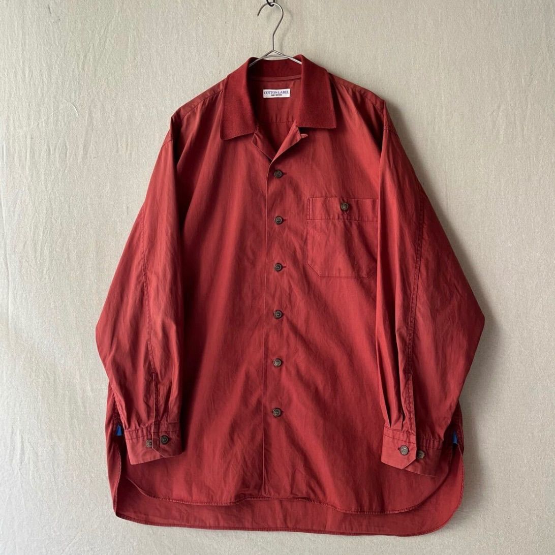 96aw ISSEY MIYAKE オープン シャツ | 2 コットン レッド アーカイブ 90s T5-04138-1959