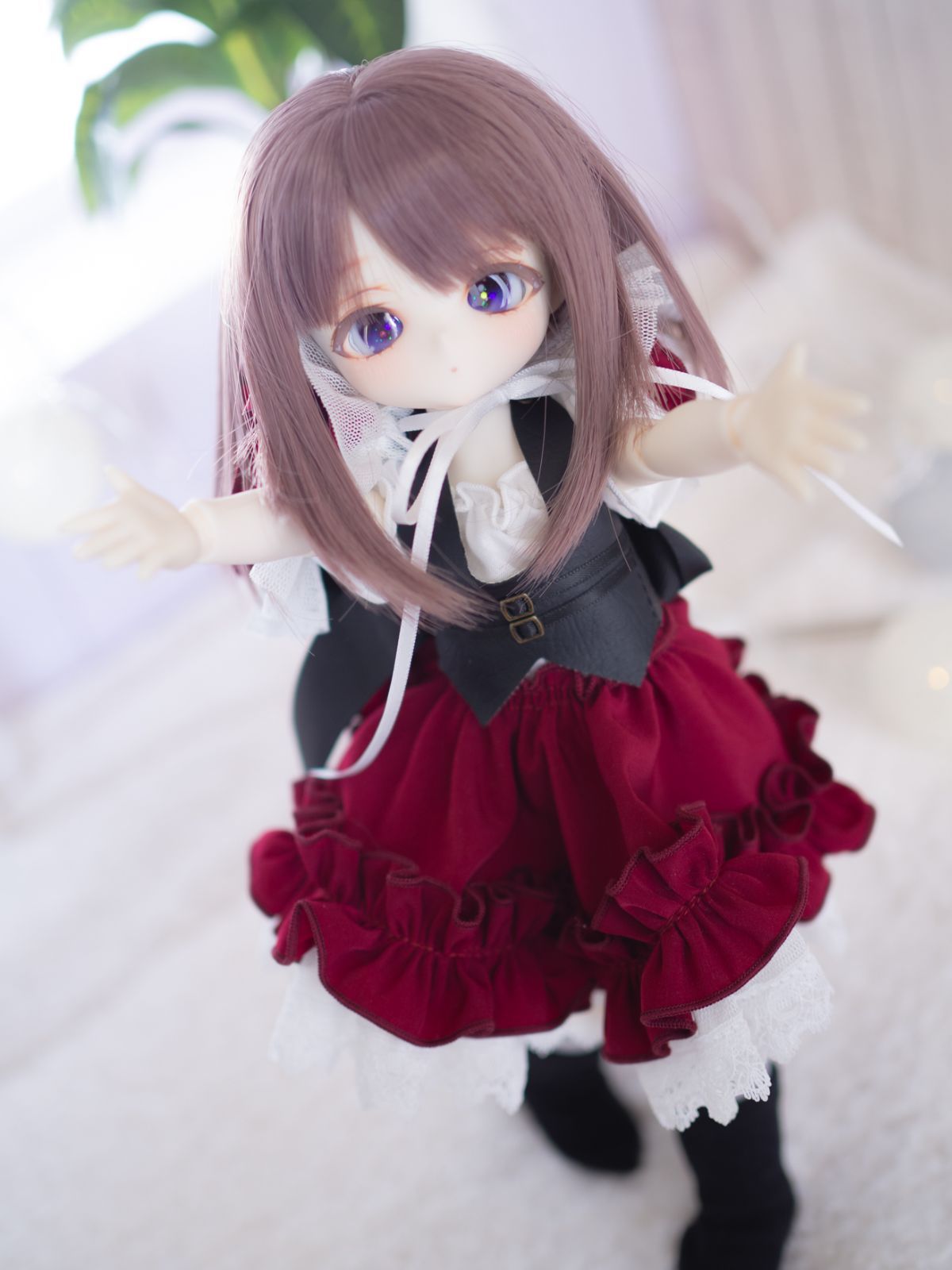 1/6サイズ 幼SD TinyFox ピンク 微糖オルゴール」幼SD・Tinyfox・1/6通用 ドール服 7点セット