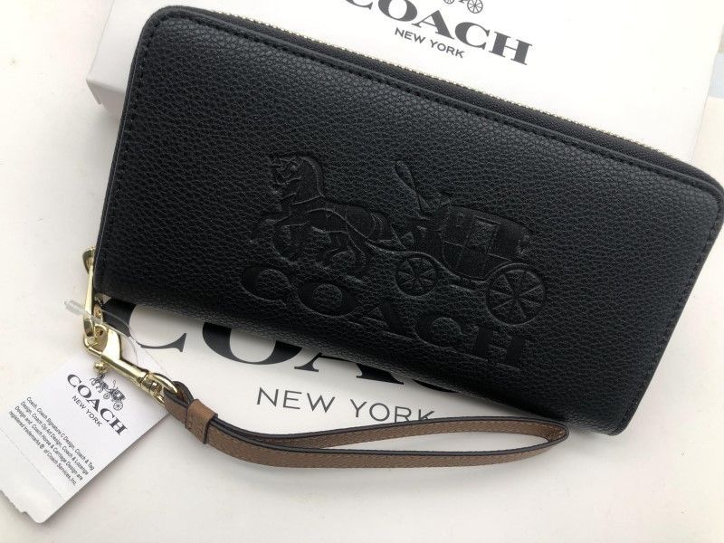 コーチ COACH 長財布 財布 ロング ジップ ストラップ付き ブラック 新品e125 C3548