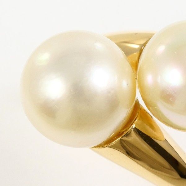 K18YG リング ring 指輪 12号 パール 真珠 約9.5mm カード鑑別書 総重量約6.7g