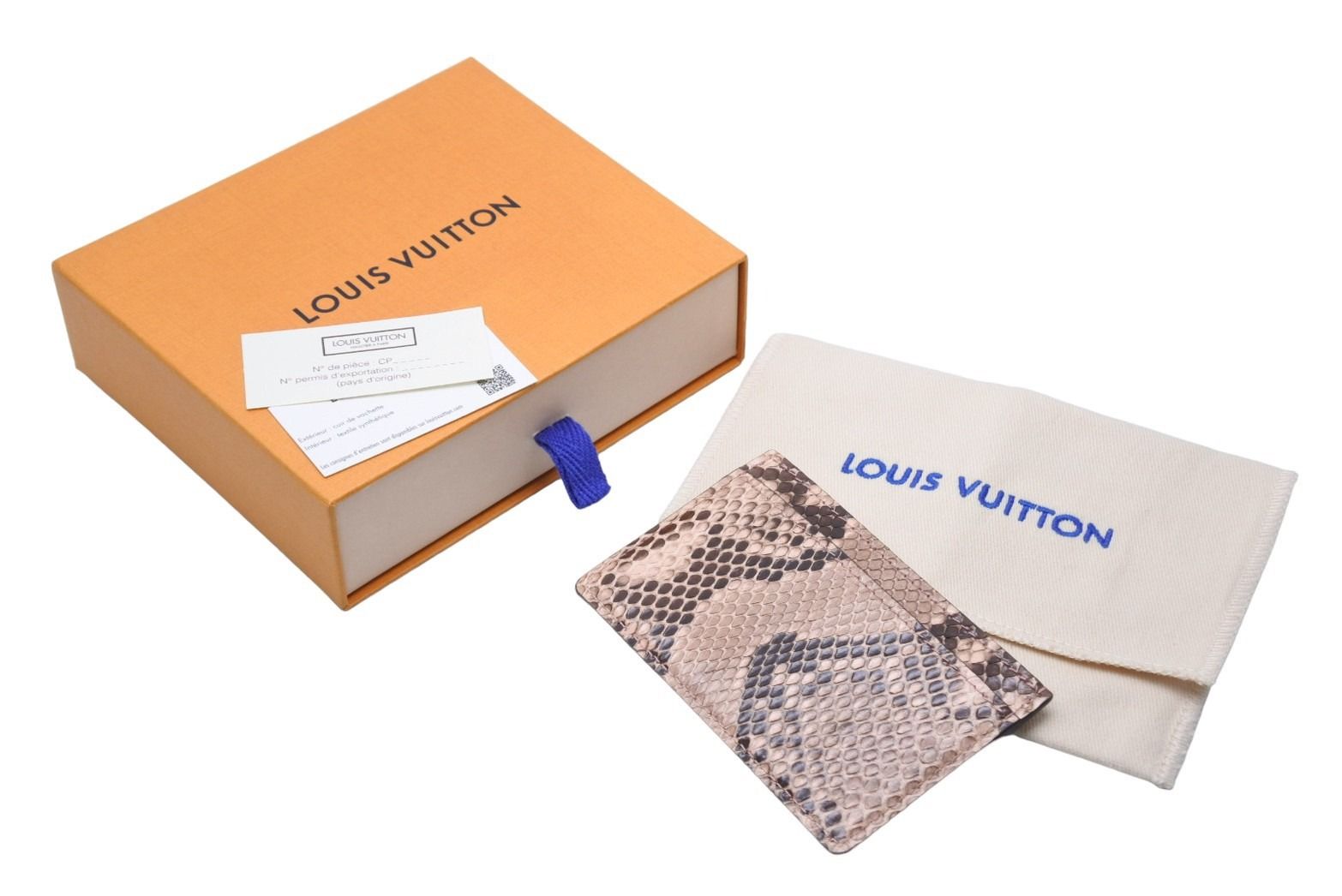 極美品 LOUIS VUITTON ルイヴィトン カードケース 名刺入れ N94171 エキゾチックレザー パイソン MI2149  51685