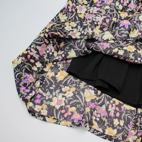 【美品】BEARDSLEY 花柄 ティアードスカート 美品 BEARDSLEY ビアズリー フラワーランダムティアードスカート