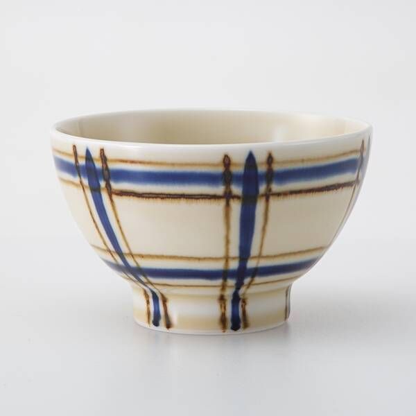 【新品・14営業日以内発送】西海陶器 4965451247076 色格子 茶碗 青 4965451247076 3入【沖縄離島販売不可】