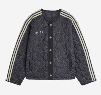 アディダス x Thug Club サグクラブ パデッド ジャケット ブラック シルバー メタリック L