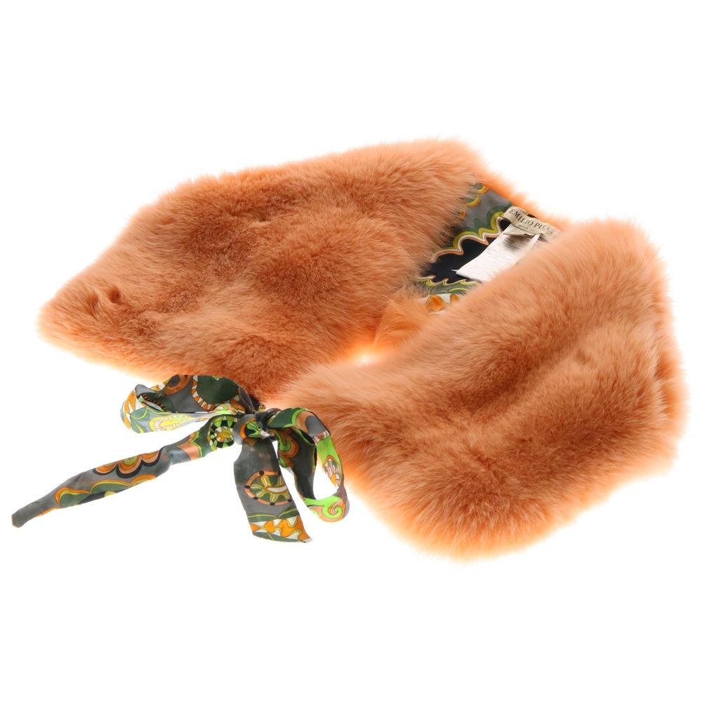 EMILIO PUCCI (エミリオプッチ) 裏地ペイズリー スカーフ ファー  