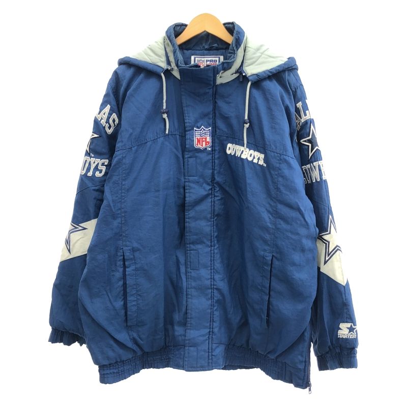 STARTER ナイロンブルゾン サイズL ブルー NFL COWBOYS 91
