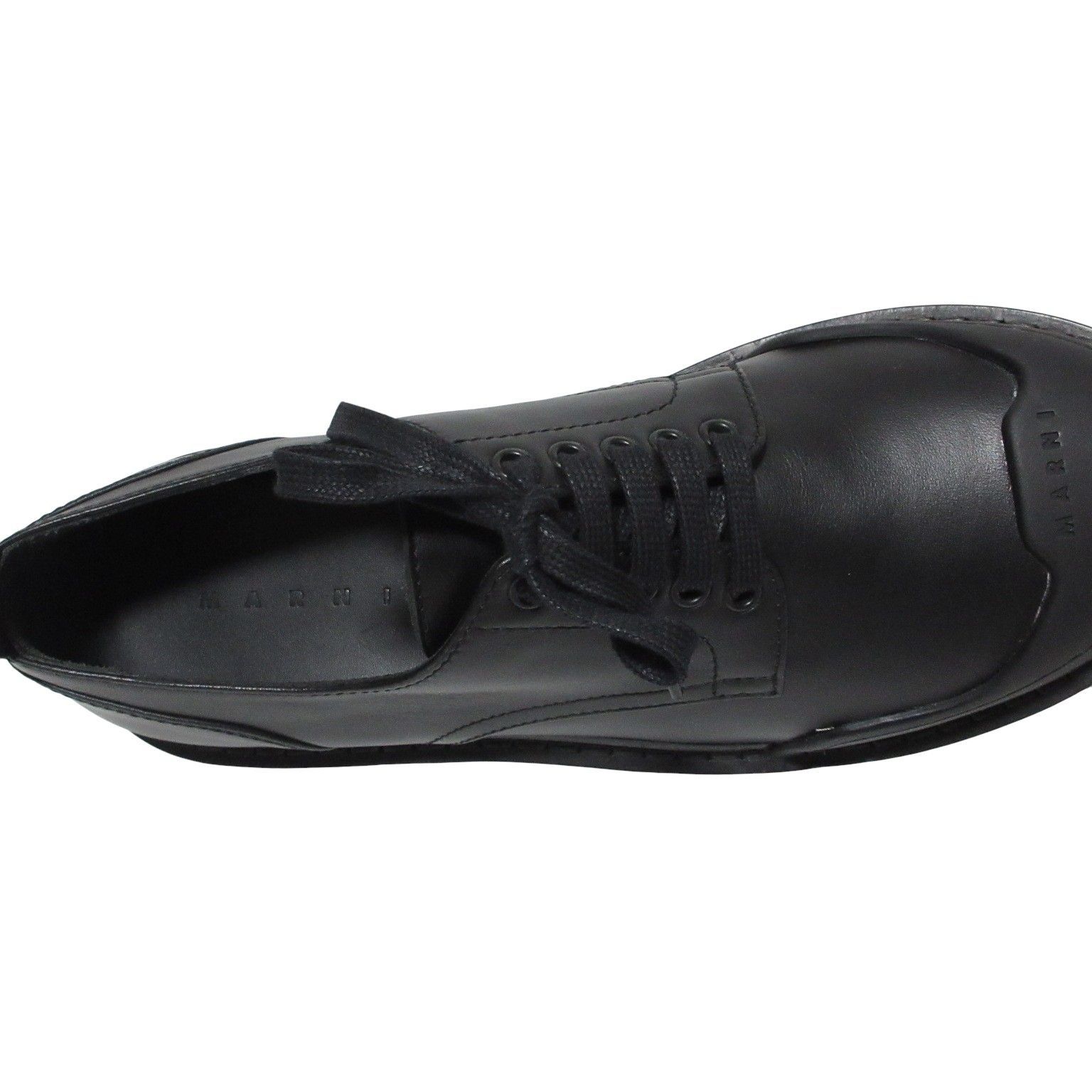 新品メンズ マルニ レザー厚底ブラック ダービー シューズ42 - メルカリ