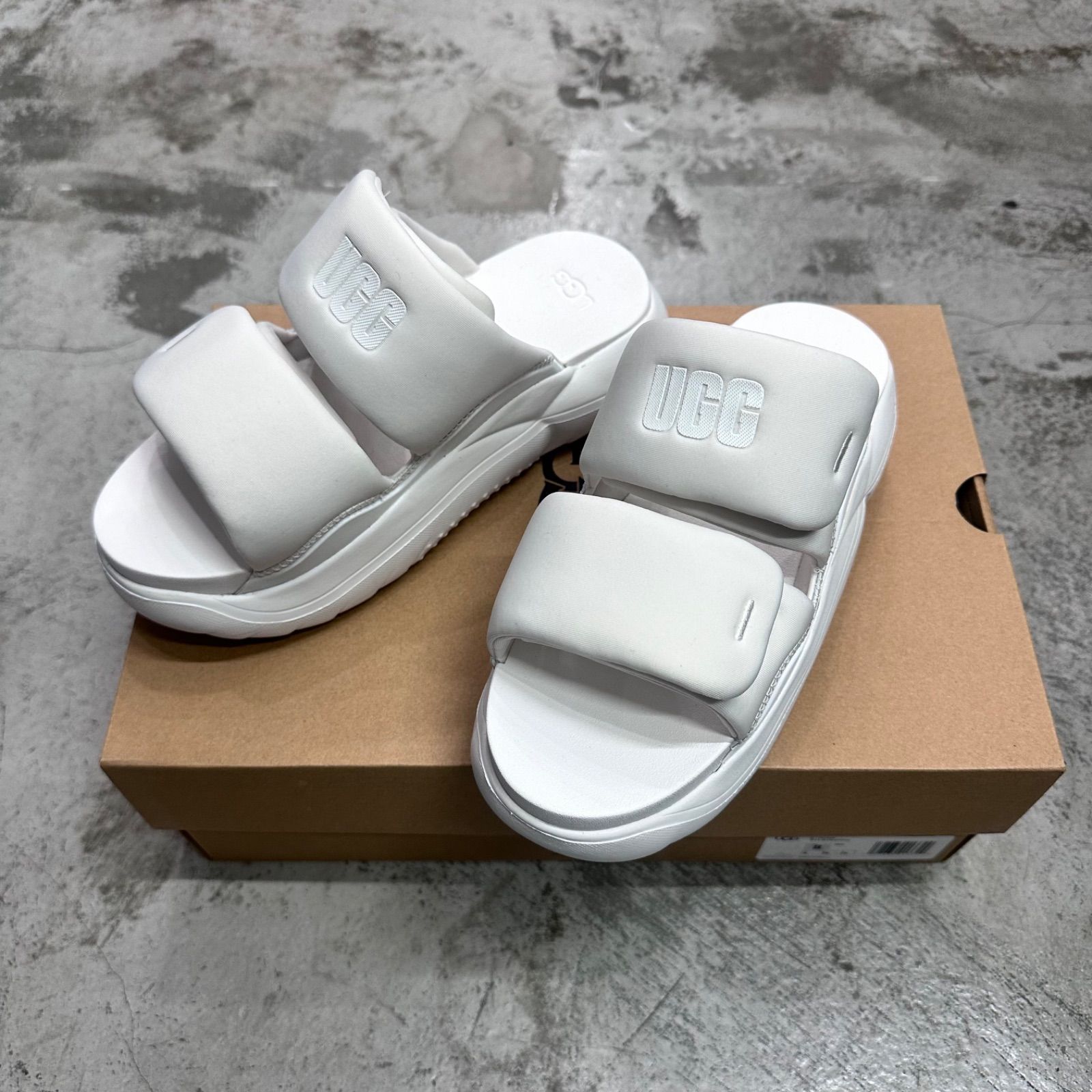 UGG ホワイトスライドサンダル 楽天市場】ugg サンダル（カラー