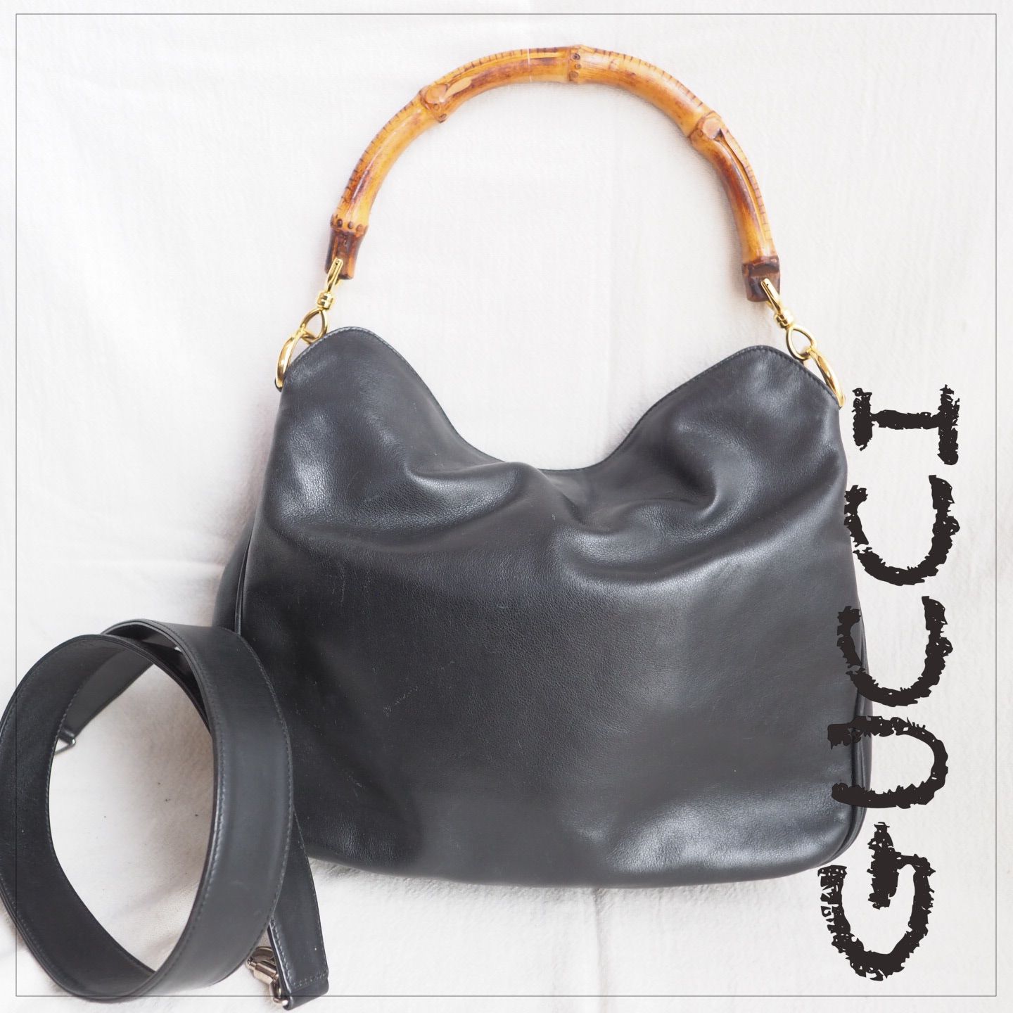 グッチ GUCCI バンブー トートバッグ ショルダーバッグ 小 - メルカリ