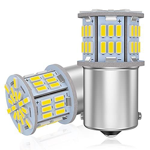 S25 シングル球_ホワイト 12V-24V車用 S25 シングル球 BA15S P21W G18 LEDバルブ LEDライト LEDランプ54連3014SMD 汎用 変換 超高輝度 ホワイト 6000-6500K (2個セット)