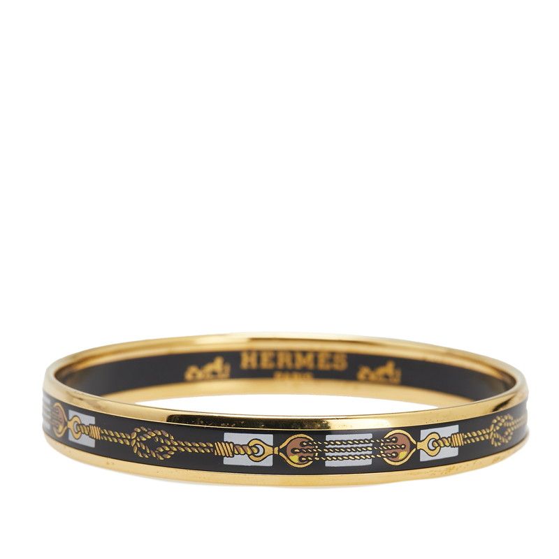 エルメス エマイユPM 七宝焼き ゴールド マルチカラー メッキ レディース HERMES 214-33195