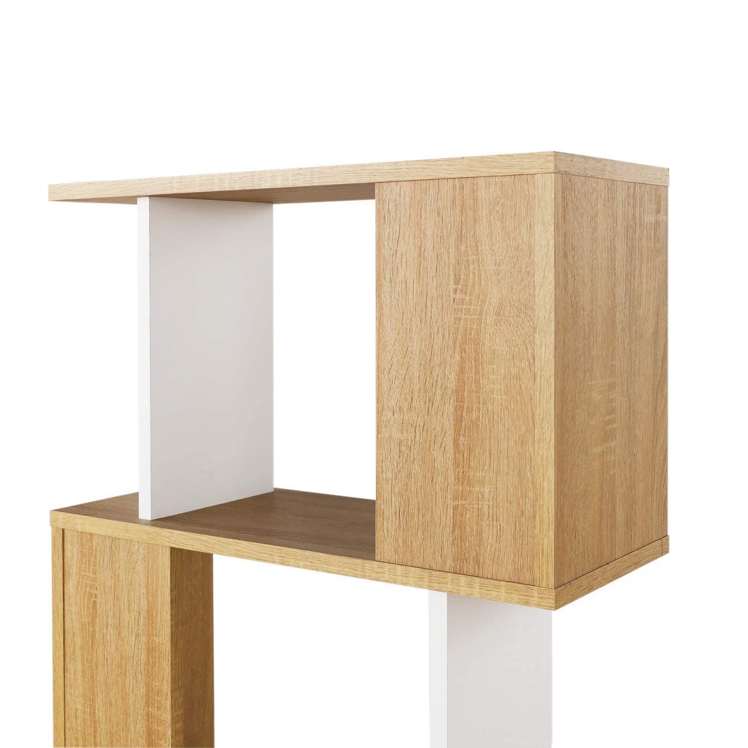 正規品激安大集合！ 横置きできるおしゃれなジグザグラック 白井産業 パーテーション 本棚 背面化粧済 ナチュラルブラウン 幅59.6 高さ107.2 奥行23.4cm COB-1160NA コビナス 絶対必見!