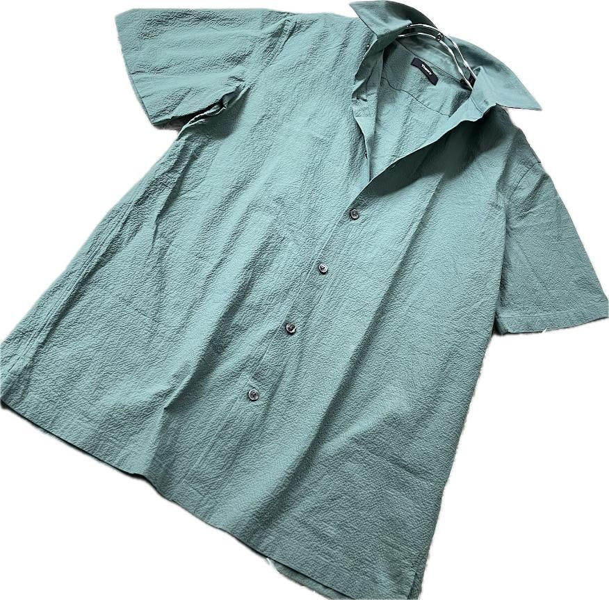 【極美品】セオリー　オープンカラーシャツ　シアサッカー　KELSO　サイズXXL 極美品】セオリー オープンカラーシャツ シアサッカー KELSO