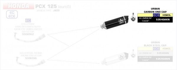 専用ページです。 アロースクーター都市アルミニウムダークサイレンサー、カーボンエンド