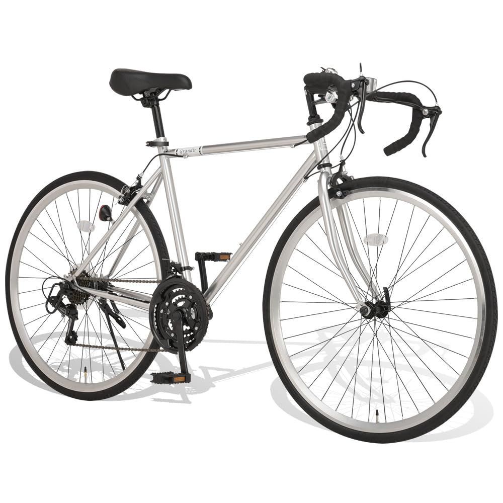 数量 46225 フレームサイズ 520mm シルバー 21段変速 700C 自転車 ロードバイク Sensitive Grandir グランディール Grandir
