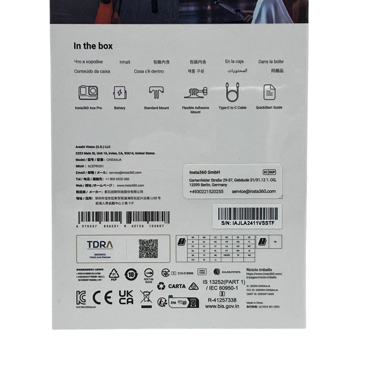 Insta360 Ace Pro CINSAAJA 防水 アクションカメラ インスタ360 T9909402 MERCADOAVALIA_COM_BR