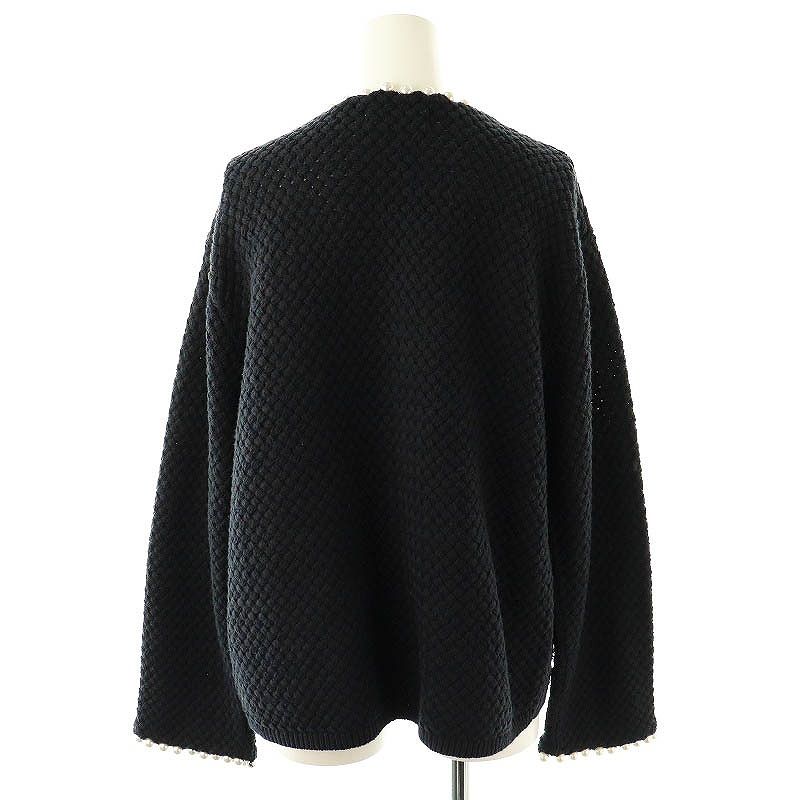 ジャスグリッティー JUSGLITTY パール付ニットジャケット ノー
