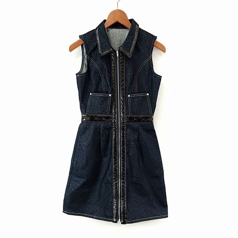 Darich レザーコンビノースリデニムワンピース レザーコンビノースリデニムミニワンピース – Darich (ダーリッチ)