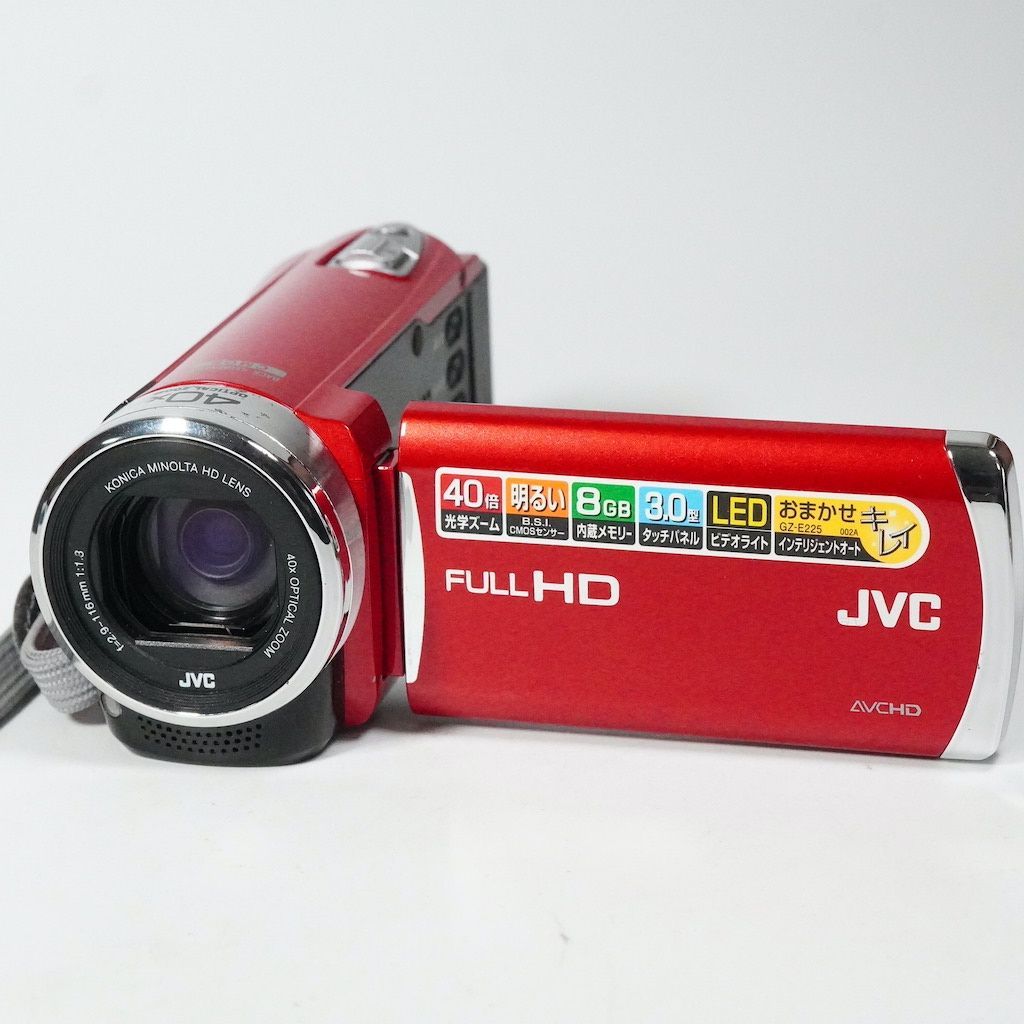 JVC GZ-E225 ビデオカメラ レッド 【公式通販】
