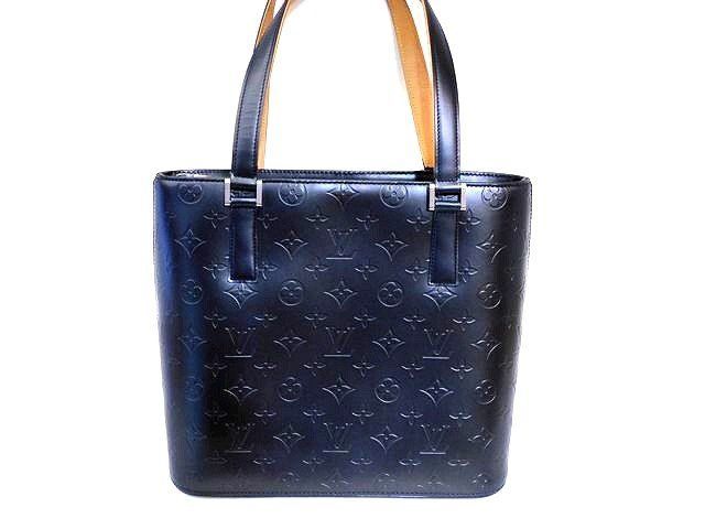 ヴィトン ストックトン M55112 トートバッグ モノグラム マット ノワール バッグ レディース CA0042 □ LOUIS VUITTON ７D