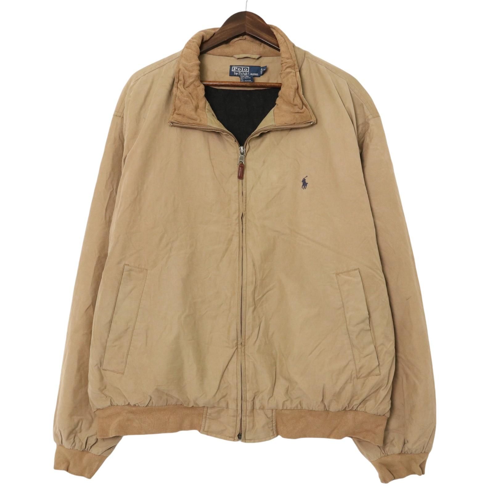 Polo by Ralph Lauren ポロ ラルフローレン 中綿ジャケット 大きいサイズ ベージュ (メンズ XXL) 中古 古着 A2218