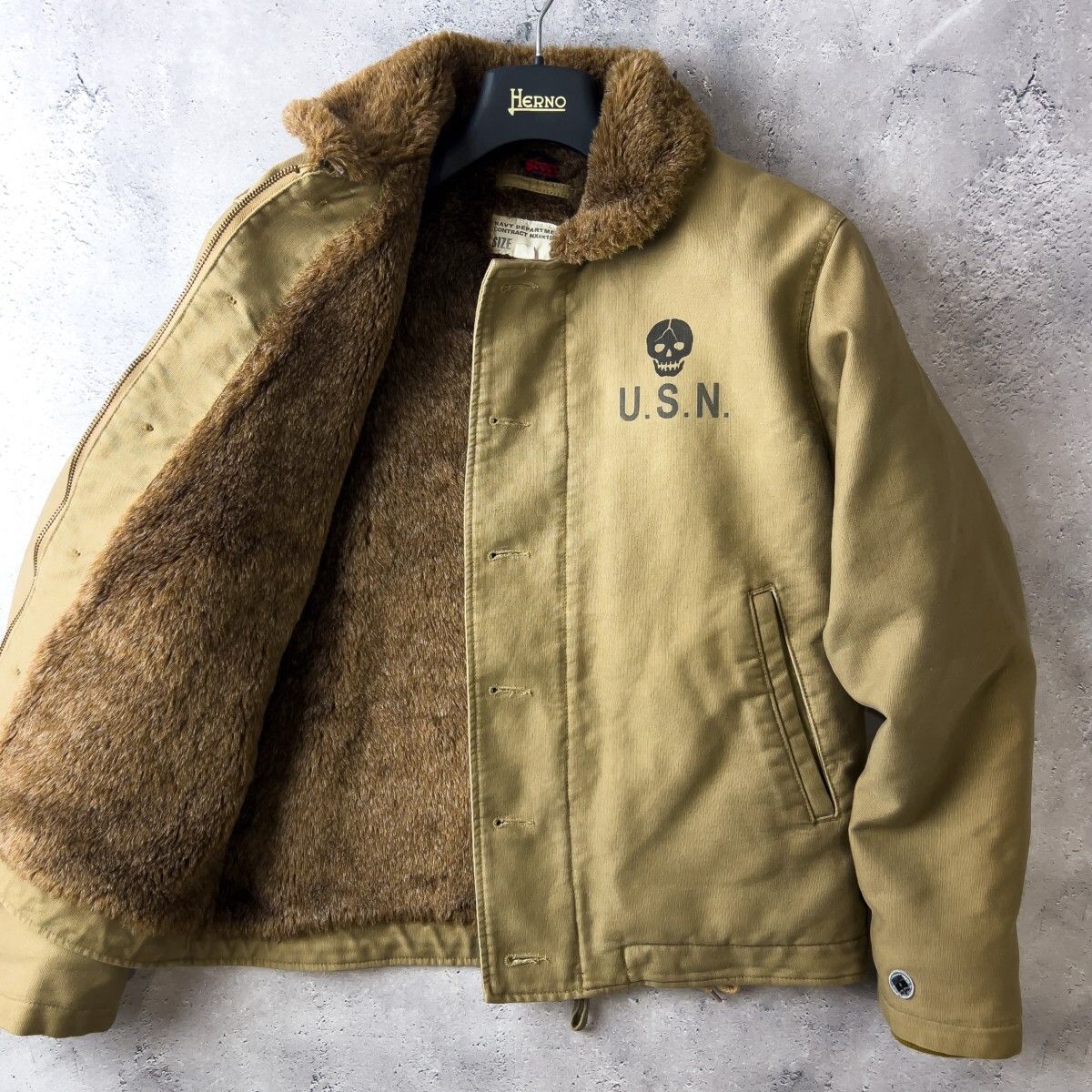 STEEL HOT ROD WEAR chopshop 1940s U.S.NAVY N-1 DECK JACKET デッキ ジャケット フライトジャケット メンズ 32 M ミリタリー 防寒