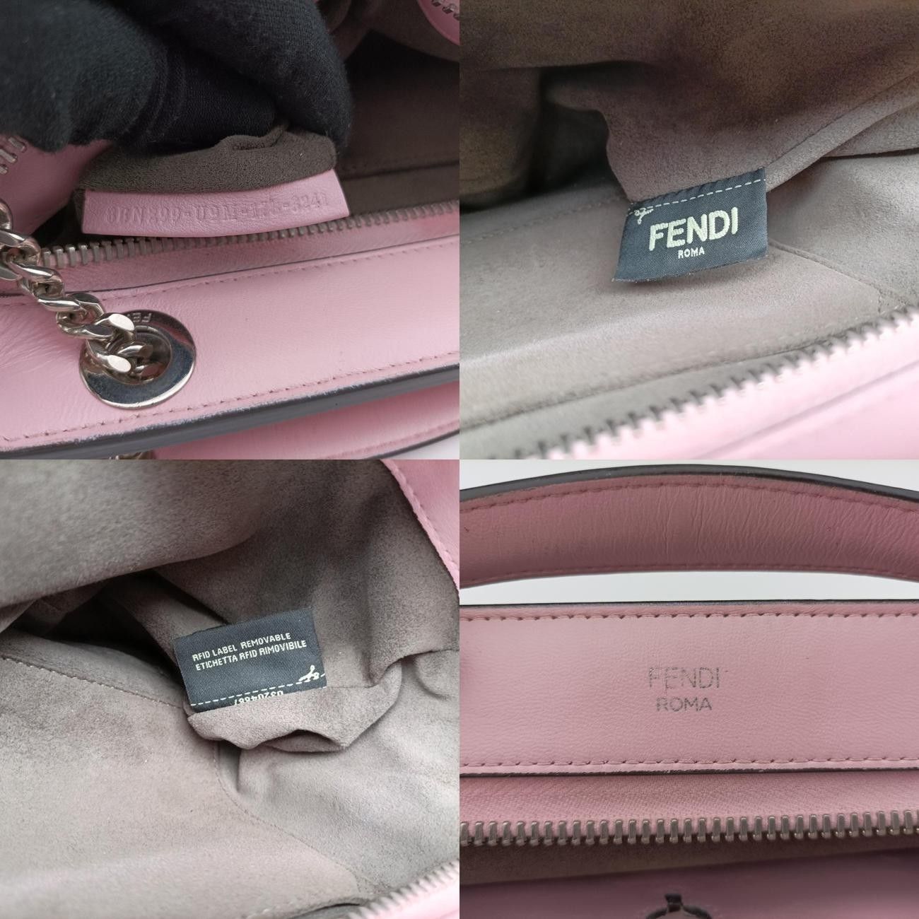 ゆか FENDI フェンディ レザー ピンク キャミワンピース FENDI フェンディ セレリア ピーカーブー ラージ ハンドバッグ