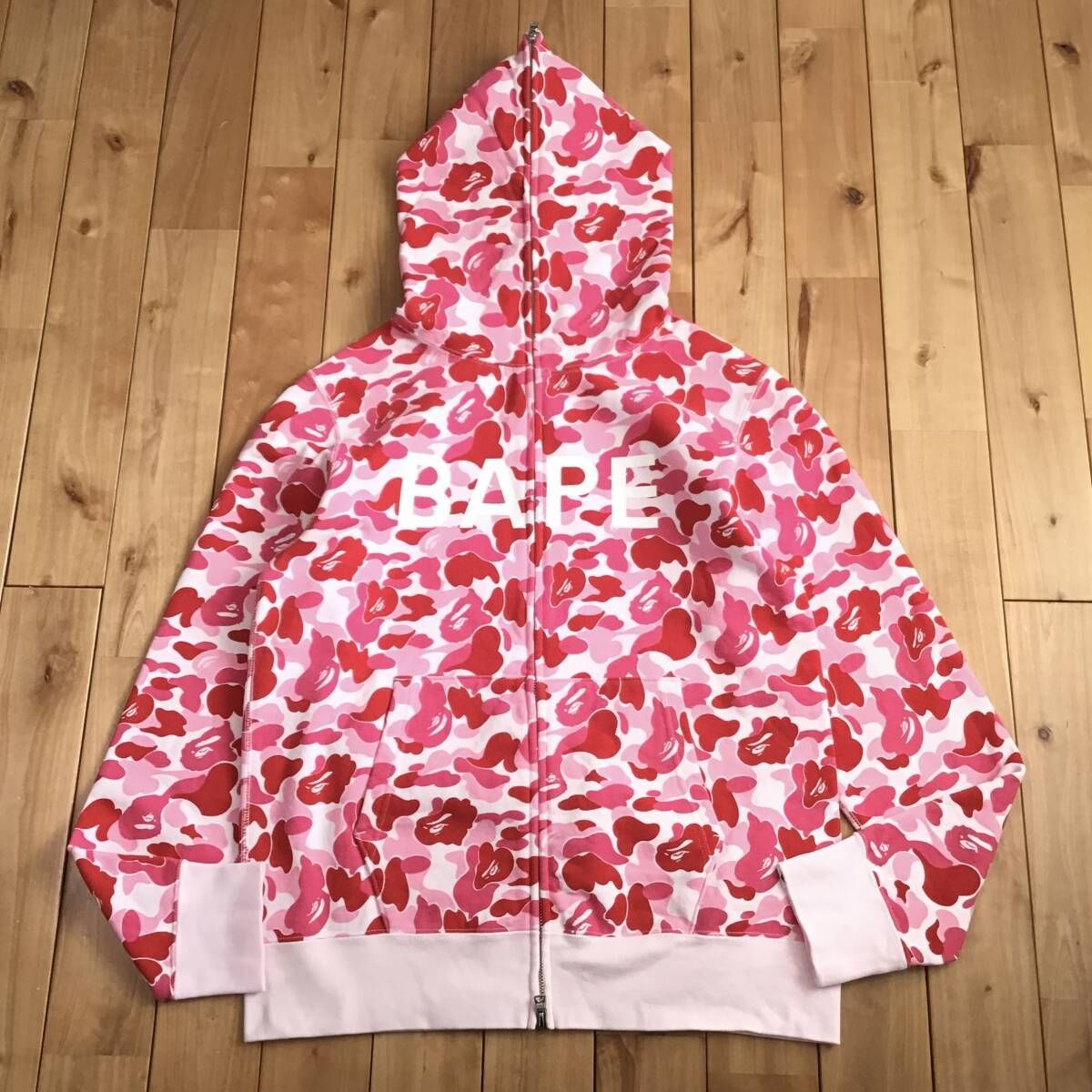 BAPE LOGO ABC camo pink フルジップ パーカー Mサイズ a bathing ape full zip hoodie エイプ  ベイプ アベイシングエイプ ABCカモ - メルカリ