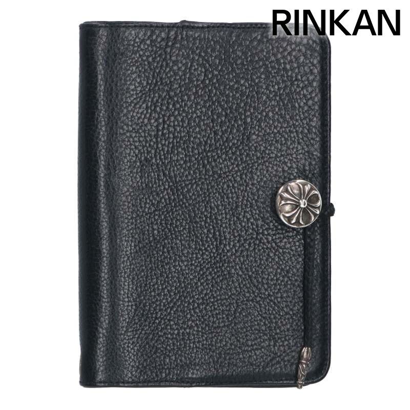 クロムハーツ AGENDA PLAIN クロスボタンレザーブックカバー メンズ