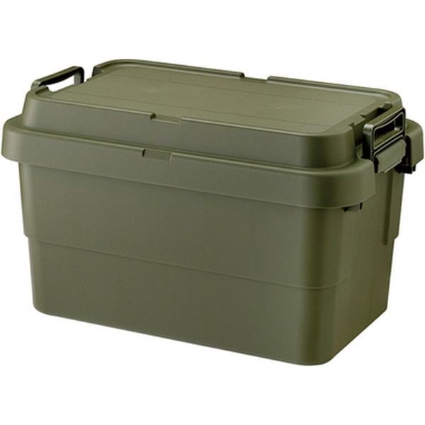 収納ボックス 収納ケース 幅60cm 50L カーキ S蓋 車用 ルーフキャリー