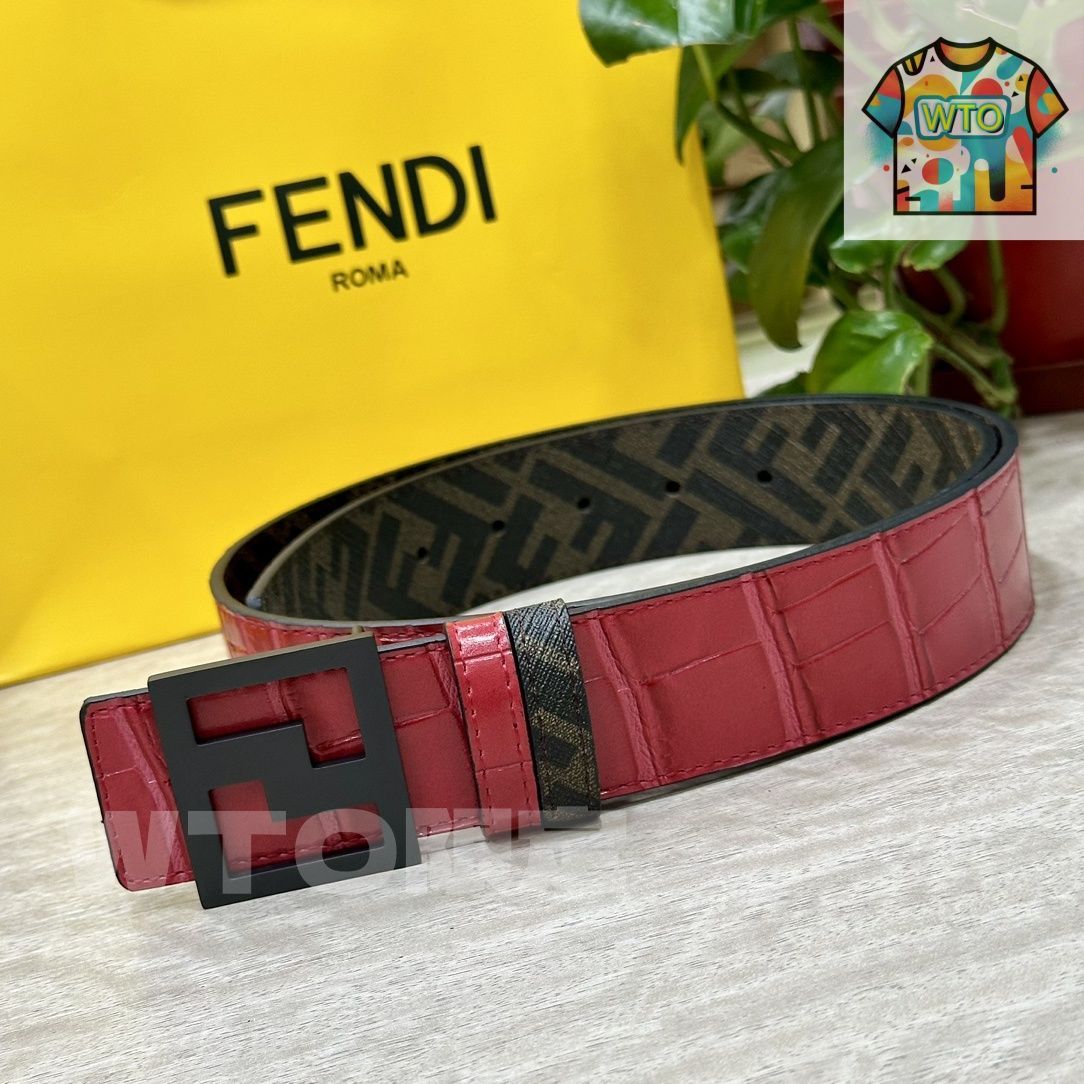 FENDIカジュアルベルト FFベルト レザー ブラック | Fendi