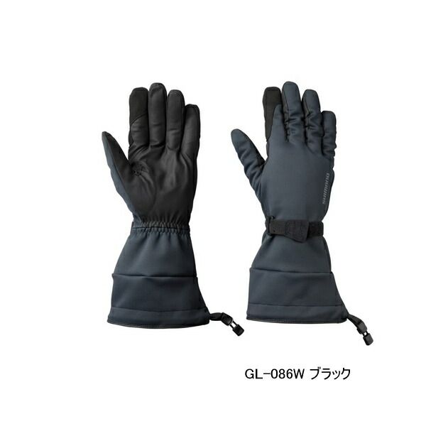 ≪ 23年9月新商品 ≫ シマノ 防水 グローブ エクストラホット ロング GL-086W ブラック Mサイズ
