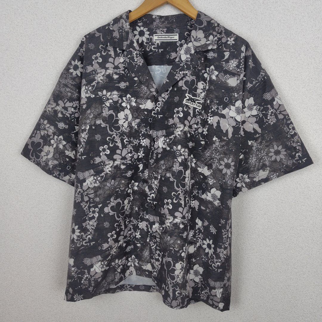 【期間限定価格】新品 オニツカタイガー 花柄 アロハシャツ M 期間限定価格】新品 オニツカタイガー 花柄 アロハシャツ M