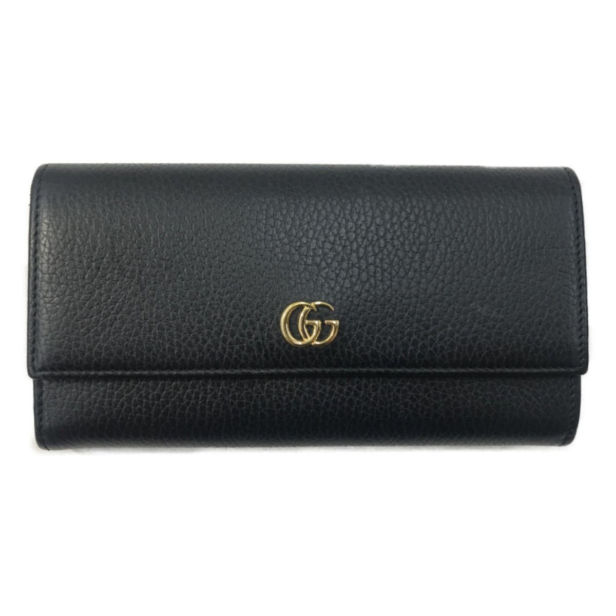 ##GUCCI グッチ GGマーモント コンチネンタルウォレット レザー 長財布 456116 傷・汚れ・スレ有