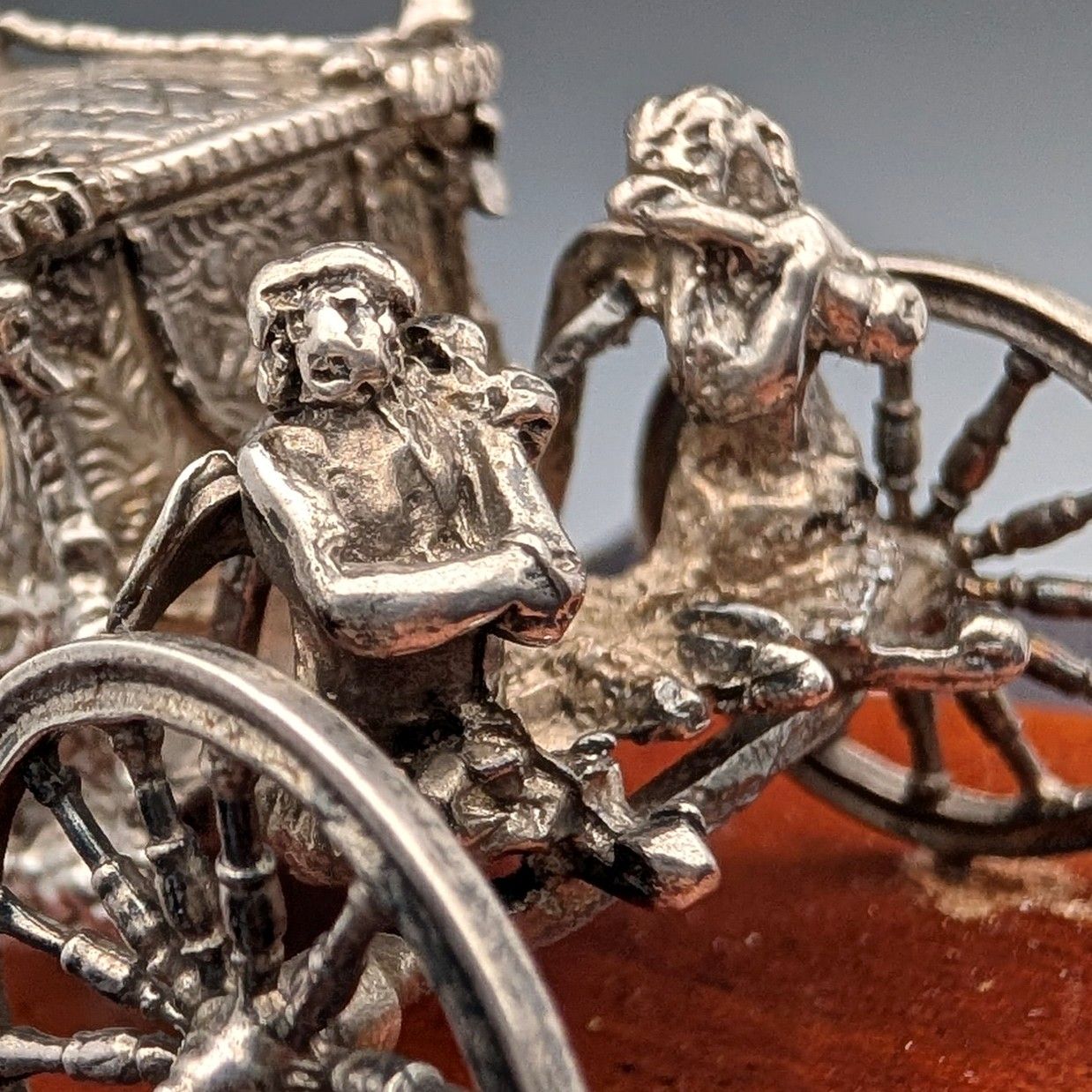 1977年☆英国☆アンティーク/純銀製/ミニチュア椅子/イギリス/925