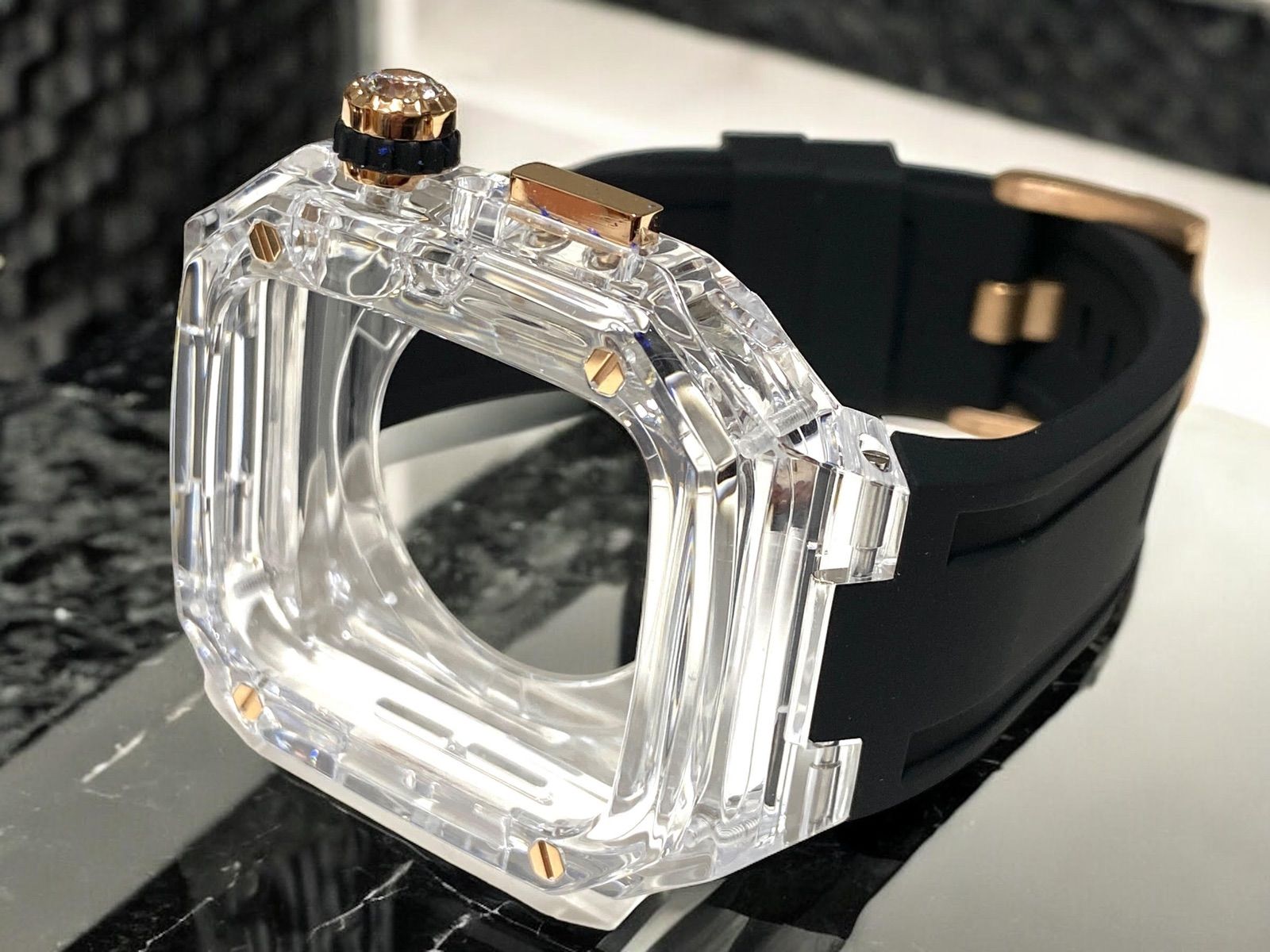 アップルウォッチ ラバーベルト カバー クリア ケース 40mm 41mm 44mm 45mm SE スポーツ メンズ レディース 4スクリュー Apple Watch バンド レディース メンズ スポーツ13