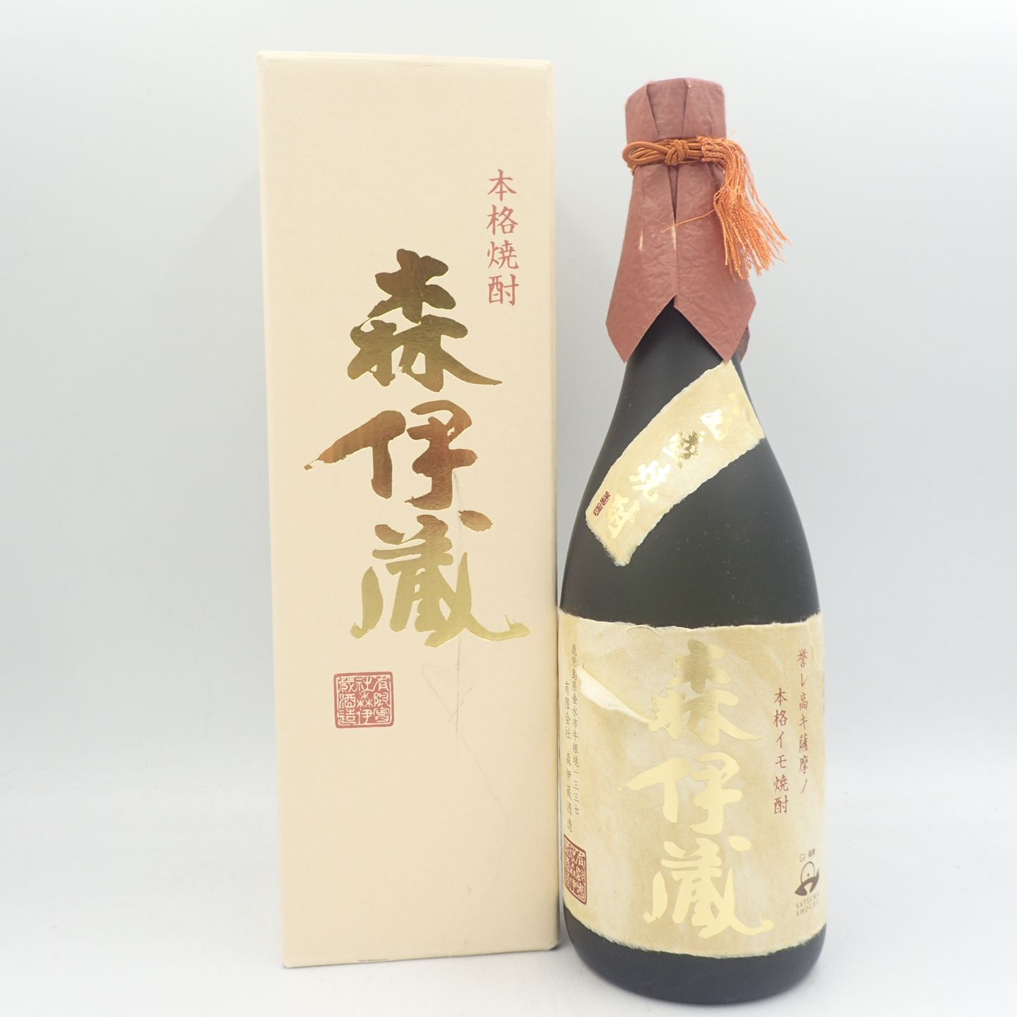 森伊蔵 金ラベル かめ壺焼酎 720ml 箱付き【F1】 - お酒の格安本舗