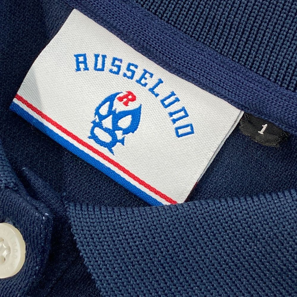 サイズ：1 RUSSELUNO ラッセルノ 半袖ポロシャツ ネイビー系