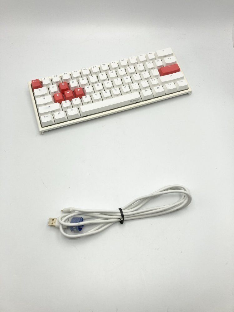 中古 Ducky one 2 ミニ ホワイト - チェリー MX シルバー スイッチ - バージョン 2
