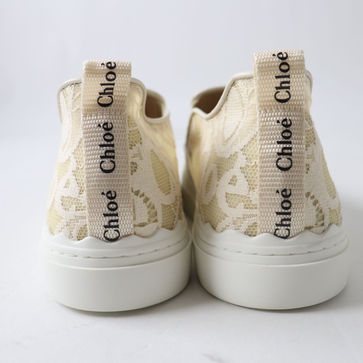 未使用品◎イタリア製 Chloe クロエ LAUREN SLIP ON LACE レディース ...