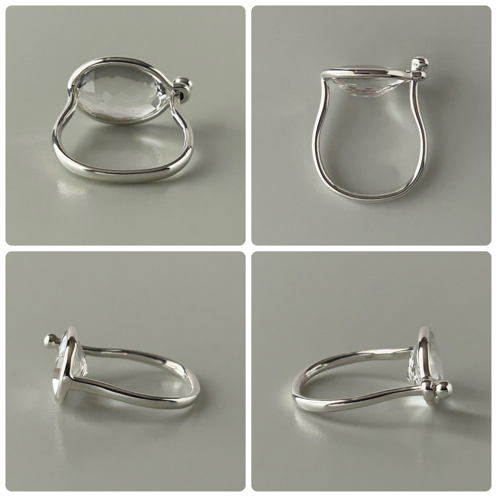 ジョージジェンセン　リング　14号 14号【Georg Jensen/ジョージジェンセン】 スモーキークォーツ
