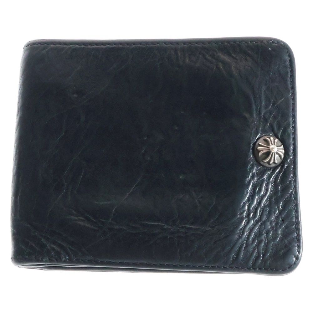 CHROME HEARTS クロムハーツ 1SNAP 1スナップ クロス ボールボタン レザーウォレット 財布 ブラック BCA361