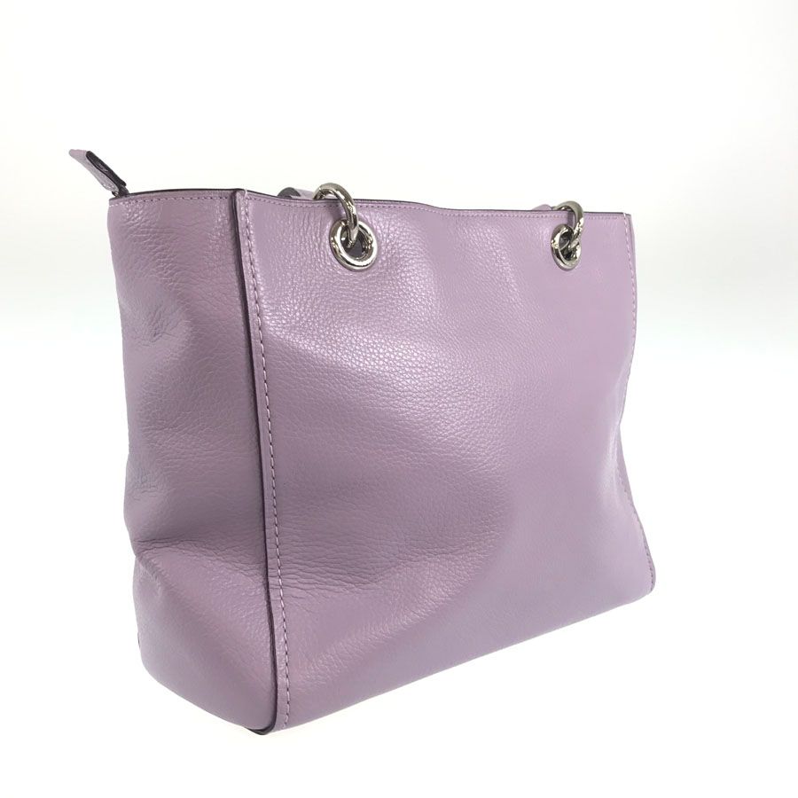 コーチ COACH F76701 パープル レザー トートバッグ rsa【中古