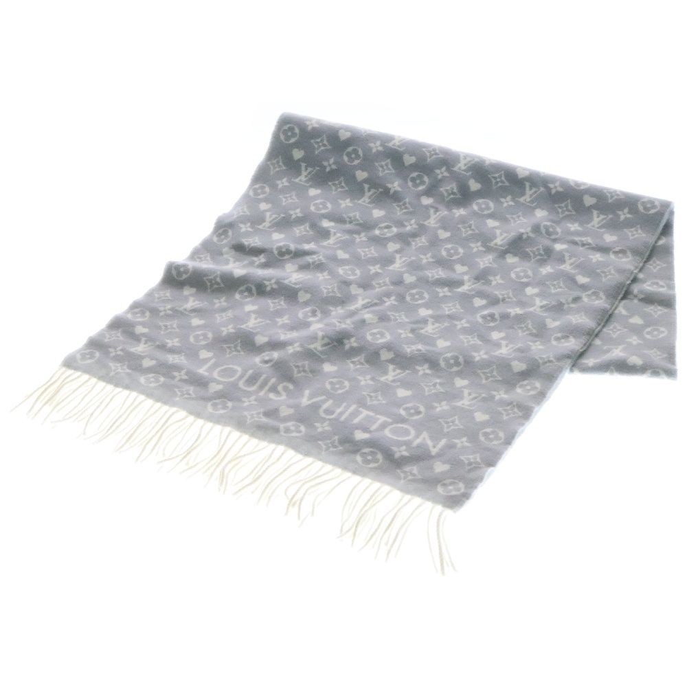 LOUIS VUITTON (ルイヴィトン) ゲームオン マフラー カシミヤ グレー