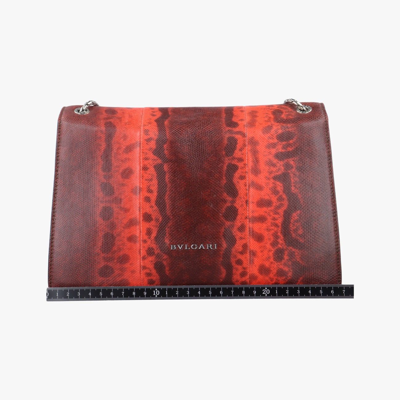 ブルガリBvlgariセルペンティ フォーエバー フラップ ミディアムサックオレンジ×マルチ レザーMM.F14.37459