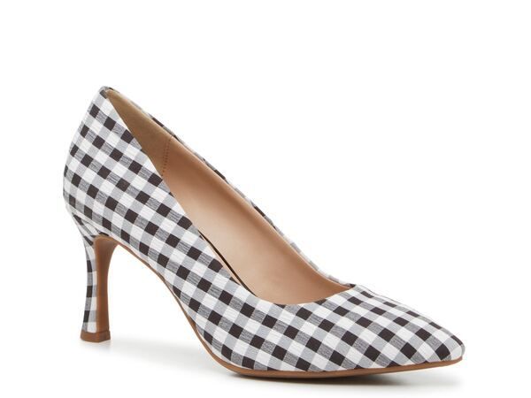 【送料無料】 ケリー＆ケイティ レディース パンプス シューズ Emmie Pump Black/White Gingham Print Fabric