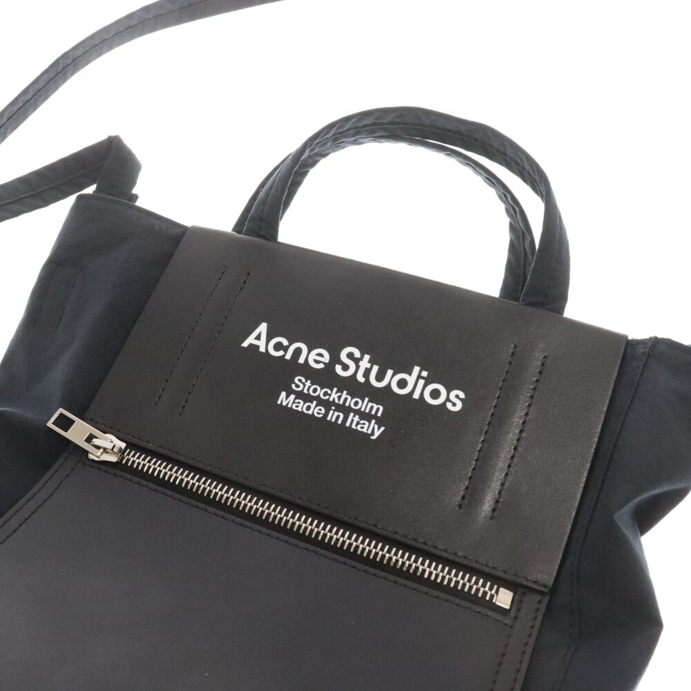 Acne studios ナイロントートバッグ ネイビー ブラック acne studios