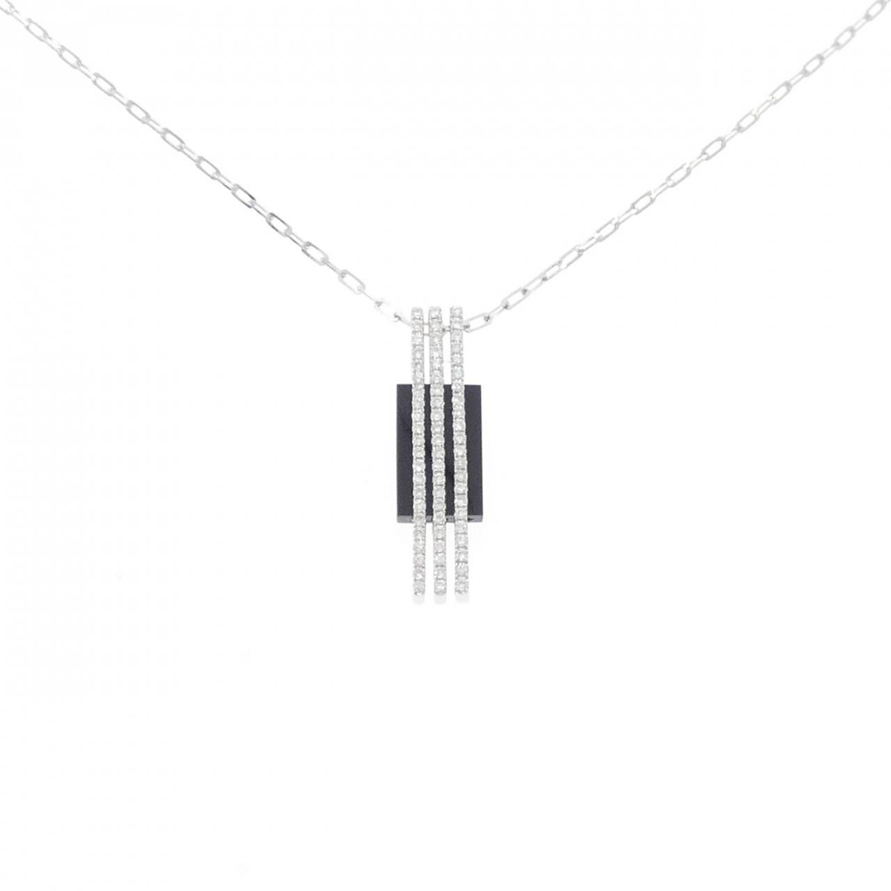 K18WG/750WG オニキス ネックレス